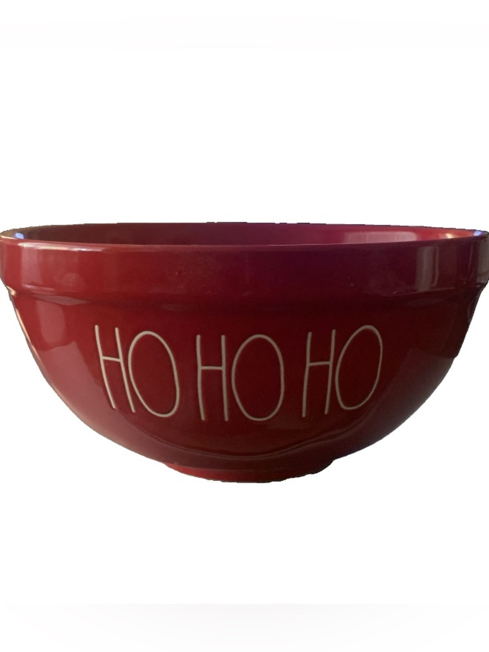 Pre Owned Rae Dunn Artisan Collection By Magenta HO HO HO Mixing Popcorn Bowl